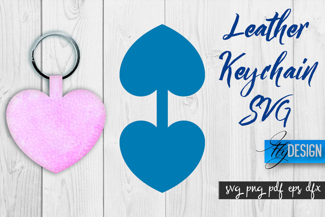 Leather Keychain SVG | Key Fob SVG | Bag Tag Design SVG Fly Design 