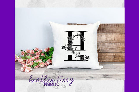 Leaves and Swirls SVG Monogram bundle SVG Heather Terry Design Co. 