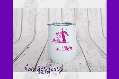 Leaves and Swirls SVG Monogram bundle SVG Heather Terry Design Co. 