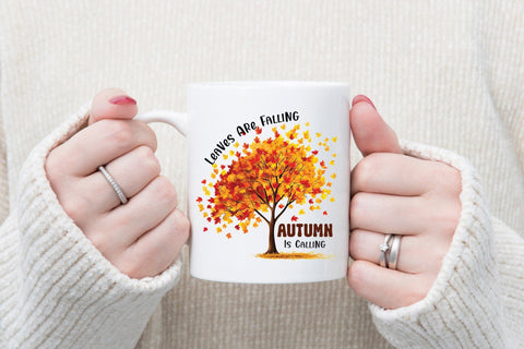 Leaves Are Falling Autumn is Calling PNG Sublimation Sublimation CraftLabSVG 