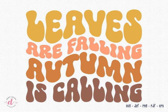 Leaves Are Falling Autumn is Calling Retro SVG SVG CraftLabSVG 