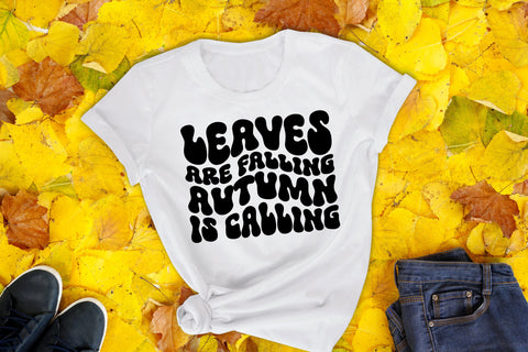 Leaves Are Falling Autumn is Calling Retro SVG SVG CraftLabSVG 