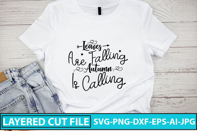 Leaves Are Falling Autumn Is Calling SVG Cut File SVG Syaman 