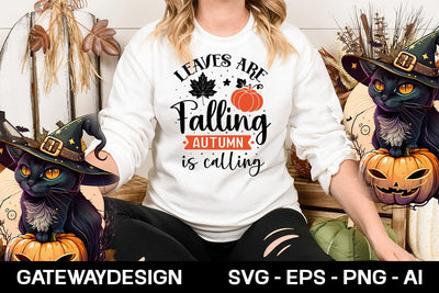 Leaves Are Falling Autumn Is Calling svg design SVG designmaster24 