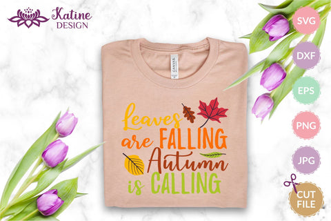 Leaves are falling autumn is calling Svg Fall Sign Quote svg Fall sayings svg Fall Quote svg Autumn quote Fall svg. Jpg, png, eps, dxf, svg cut file. SVG KatineDesign 