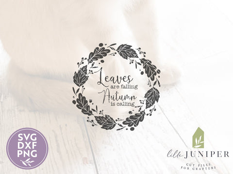 Leaves are Falling Autumn is Calling SVG | Fall SVG | Farmhouse Sign Design SVG LilleJuniper 