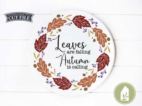 Leaves are Falling Autumn is Calling SVG | Fall SVG | Farmhouse Sign Design SVG LilleJuniper 