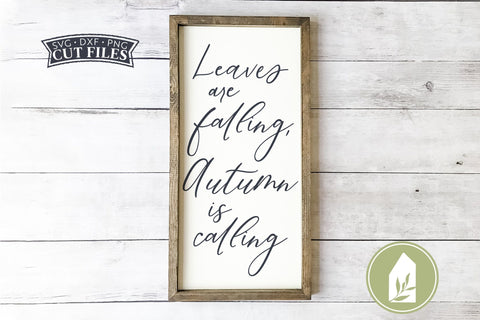 Leaves are Falling Autumn is Calling SVG Files SVG LilleJuniper 