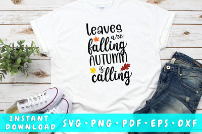 Leaves Are Falling Autumn Is Calling SVG SVG HappyDesignStudio 
