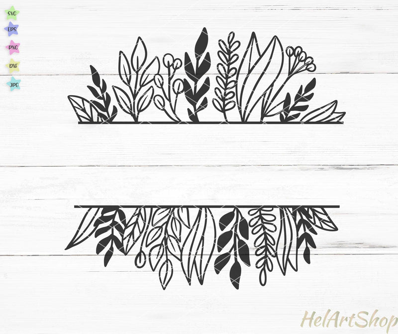 Leaves border svg, Leaf Frame svg SVG _HelArtShop_ 