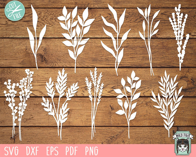Leaves Bundle SVG Cut File SVG Wild Pilot 