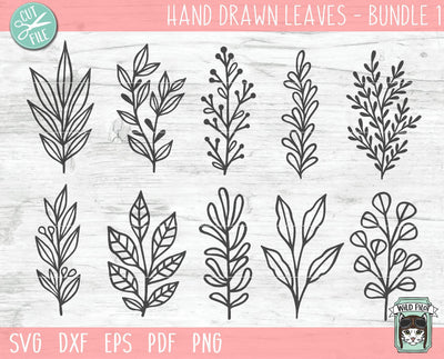 Leaves Bundle SVG Cut File SVG Wild Pilot 