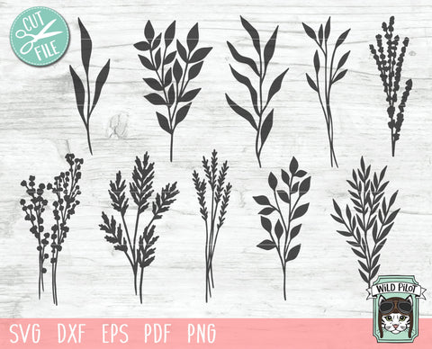 Leaves Bundle SVG Cut File SVG Wild Pilot 