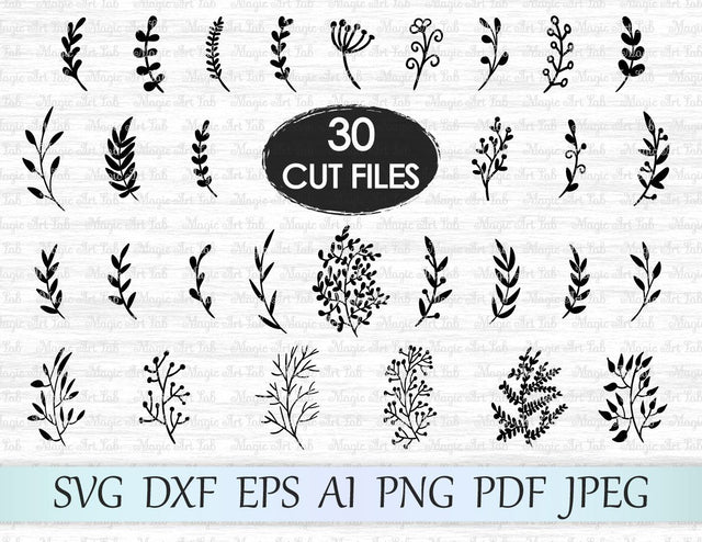 Leaves cut files SVG MagicArtLab