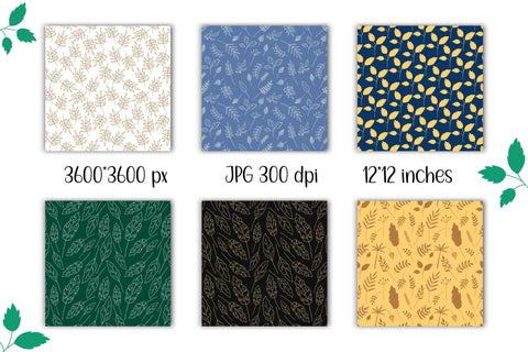 Leaves | JPG Digital Paper | Botanical Patterns collection Digital Pattern AnnaViolet_store 