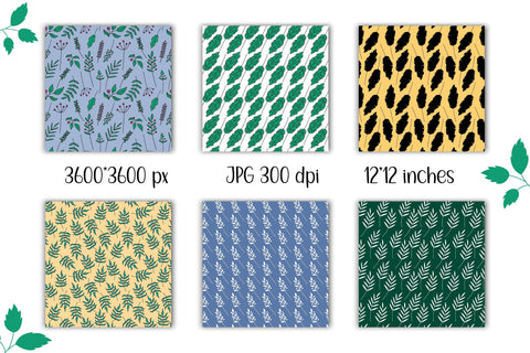 Leaves | JPG Digital Paper | Botanical Patterns collection Digital Pattern AnnaViolet_store 