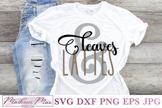 Leaves & Lattes, Fall Coffee SVG SVG Madison Mae Designs 