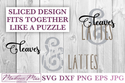 Leaves & Lattes, Fall Coffee SVG SVG Madison Mae Designs 