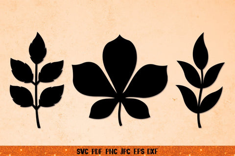 Leaves Silhouettes Bundle SVG,Fall Leaves,Leaves Paper Cut SVG goodfox86 