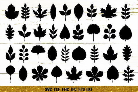 Leaves Silhouettes Bundle SVG,Fall Leaves,Leaves Paper Cut SVG goodfox86 