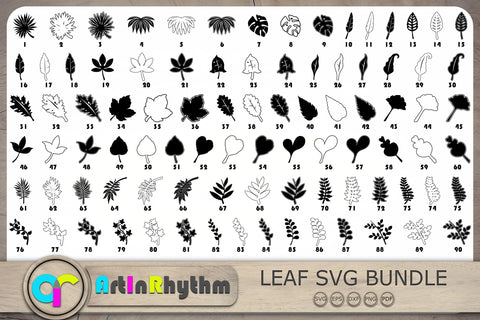 Leaves Svg Bundle, Tropical Leaves Svg, Fall Leaves Svg, Leaf Templates SVG Artinrhythm shop 