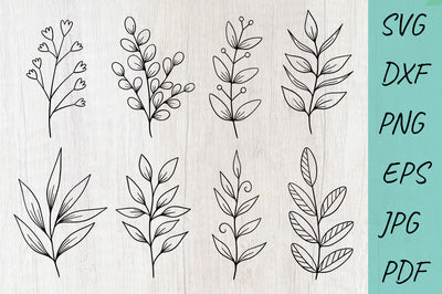 Leaves SVG, Leaf SVG, Leaf bundle SVG SVG Irina Ostapenko 