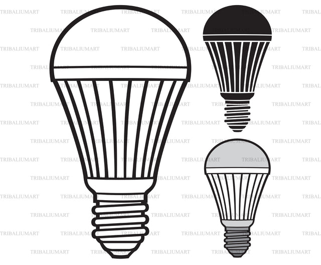 Led light bulb SVG TribaliumArtSF 