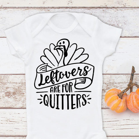 Leftovers are for Quitters - funny Thanksgiving Halloween SVG SVG Chameleon Cuttables 