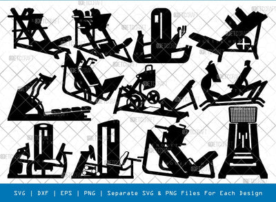 Leg Press Fitness Machine Silhouette, Leg Press Fitness Machine SVG, Fitness Svg, Workout svg, Leg Press Fitness Machine Bundle, SB00952 SVG ETC Craft 
