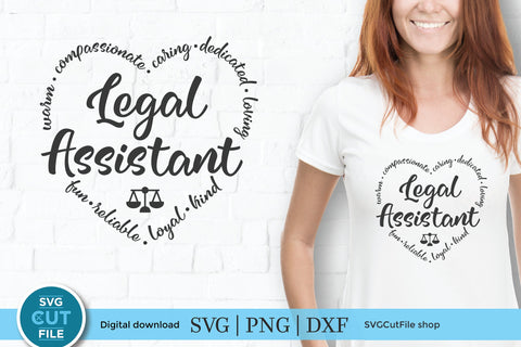Legal Assistant SVG for Cricut or Silhouette SVG SVG Cut File 