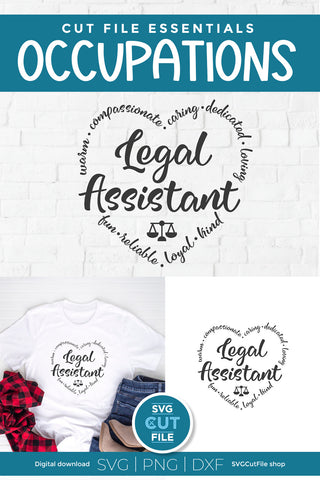 Legal Assistant SVG for Cricut or Silhouette SVG SVG Cut File 