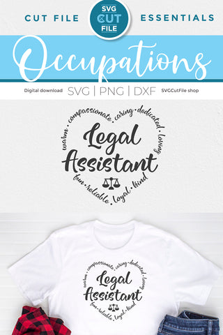 Legal Assistant SVG for Cricut or Silhouette SVG SVG Cut File 