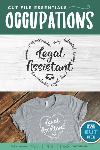 Legal Assistant SVG for Cricut or Silhouette SVG SVG Cut File 