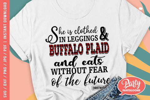 LEGGINGS AND BUFFALO PLAID | Christmas SVG SVG Partypantaloons 