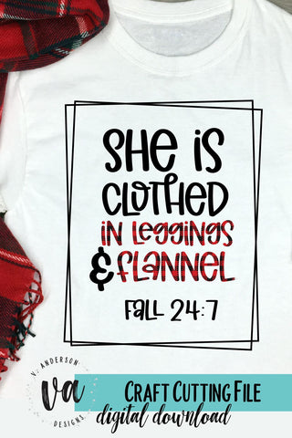 Leggings and Flannel SVG SVG V. Anderson Designs 