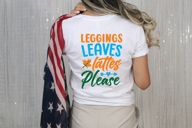 Leggings Leaves Lattes Please SVG Shahin alam 