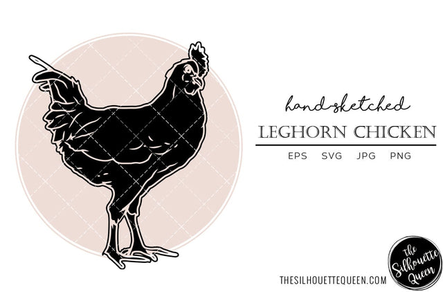 Leghorn Chicken Sketch Vector SVG Loveleen Kaur 