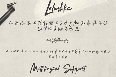 Lelushka Script + Ink marks Font VPcreativeshop 