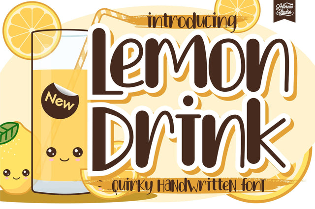 Lemon Drink Font Letterena Studios 