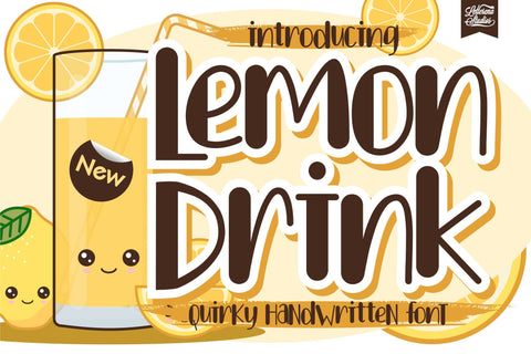 Lemon Drink Font Letterena Studios 