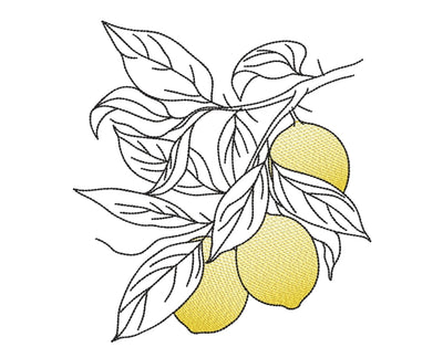 Lemon Embroidery Design, 4 sizes Embroidery/Applique DESIGNS Nino Nadaraia 