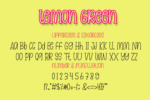 Lemon Green Font LetterdayStudio 