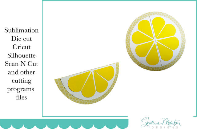 Lemon Greeting Card SVG cutting file blank inside SVG Sharia Morton Designs 