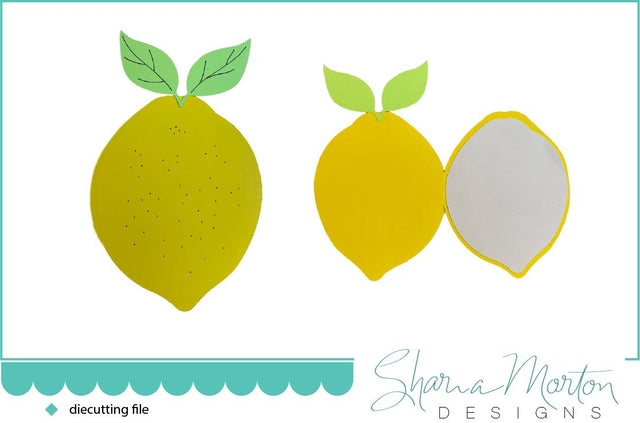 Lemon Greeting card SVG cutting file SVG Sharia Morton Designs 