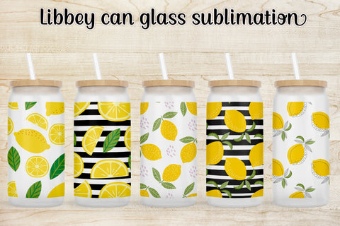Lemon libbey can glass sublimation | Summer sublimation Sublimation Svetana Studio 