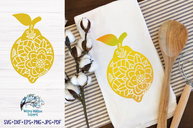 Lemon Mandala SVG SVG Wispy Willow Designs 