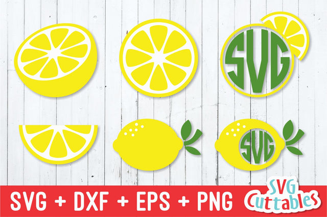 Lemon Monogram Frame Svg Cuttables 