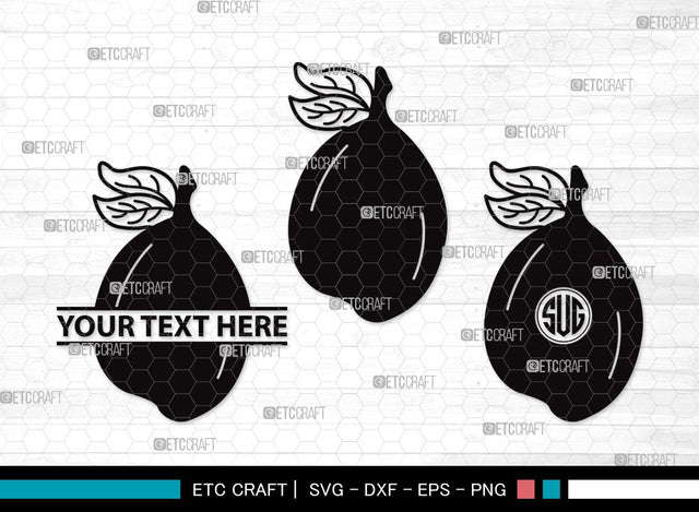 Lemon Monogram SVG | Half Lemon Svg | Lime Svg | Fruit Svg | Lemon Slice Svg | Lime Bundle | Summer SVG | Lemon Clipart SVG ETC Craft 