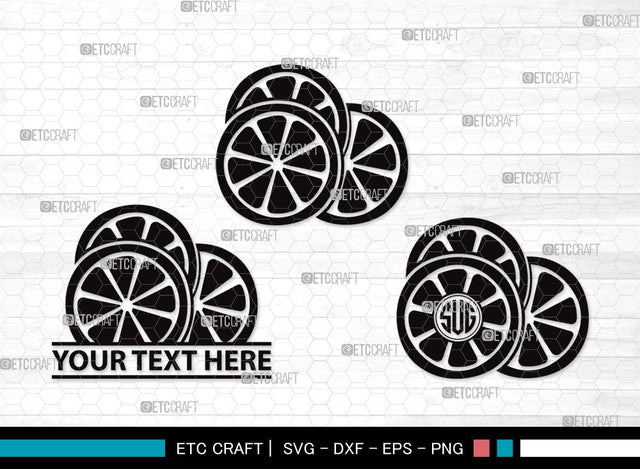 Lemon Monogram SVG | Half Lemon Svg | Lime Svg | Fruit Svg | Lemon Slice Svg | Lime Bundle | Summer SVG | Lemon Clipart SVG ETC Craft 