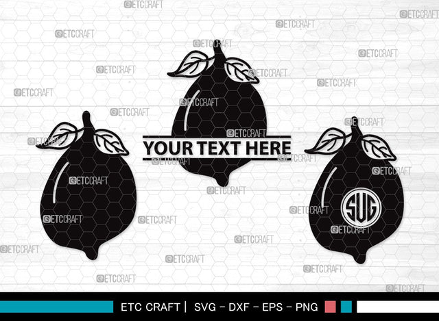 Lemon Monogram SVG | Half Lemon Svg | Lime Svg | Fruit Svg | Lemon Slice Svg | Lime Bundle | Summer SVG | Lemon Clipart SVG ETC Craft 